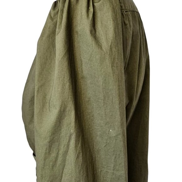 Lovers & Friends Button Front V-Neck Puff Sleeve Top Green Size Small - Picture 7 of 9